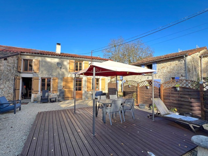 Gorgeous 2 Bedroom Stone House With Small Guest House And Garden. Close to Ruffec