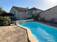 Character Stone House For Sale With Swimming Pool In A Charente Village