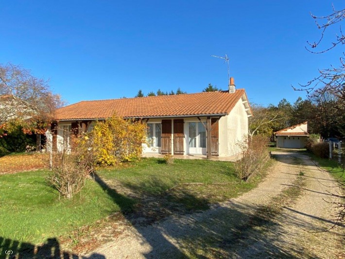 3 Bedroom Bungalow With Gardens And Views Close to Ruffec.