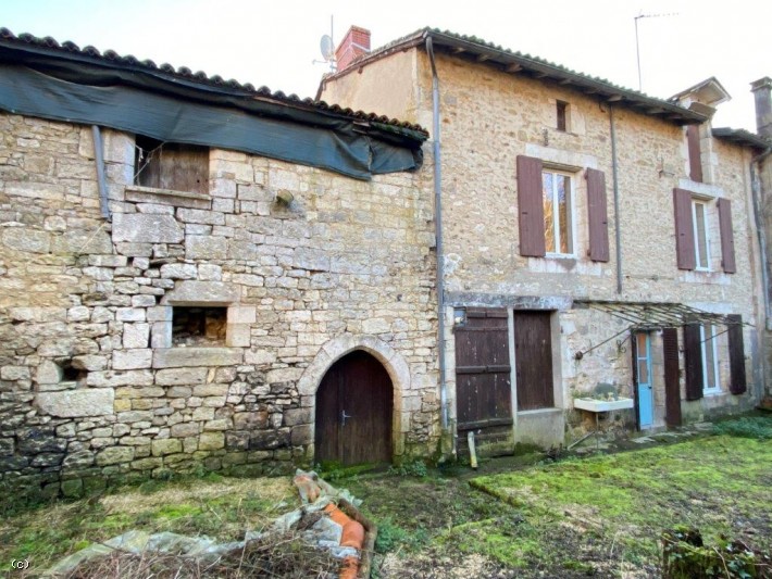 Old House In The Heart Of The Historic Town Of Charroux